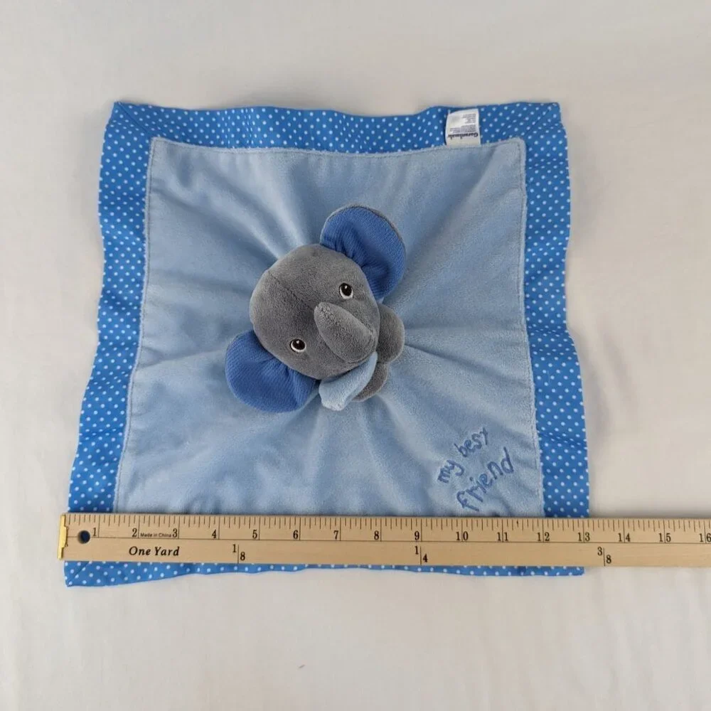 Garanimals Elephant‎ Lovey Blue Polka Dot Satin My Best Friend Security Blanket